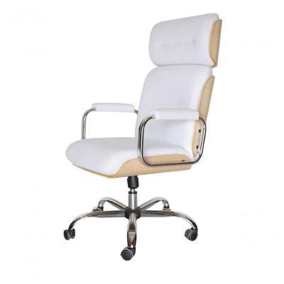 Poltrona Eames Presidente Linha Capa Em Madeira Branco