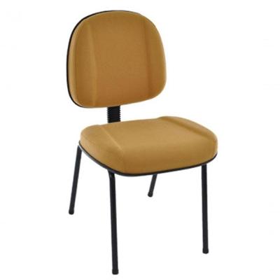 Poltrona Gerente Com Base Fixa Pé Palito Classic Amarelo