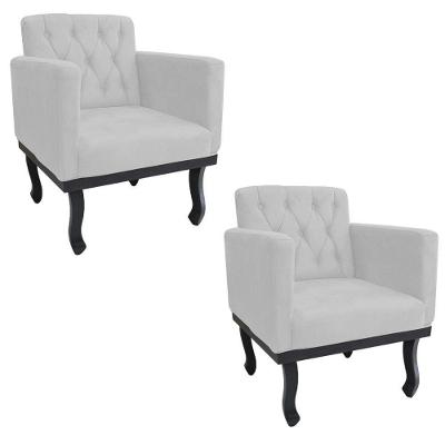 Kit 02 Poltrona Classic Corano - Amarena Móveis Branco