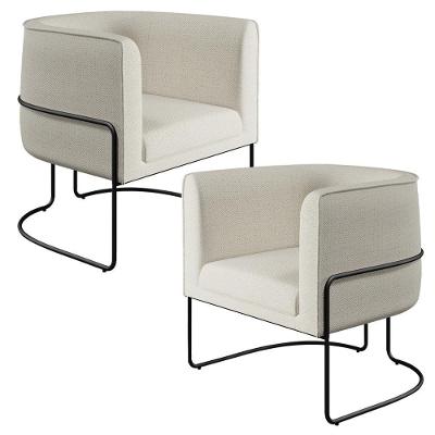 Kit 02 Poltronass Preto Betina D02 Champagne A-49