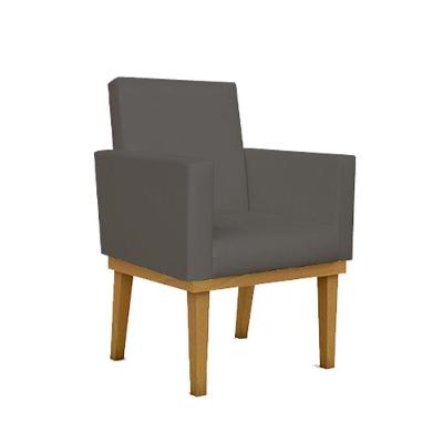 Kit 02 Poltronas Reforçadas Para SalãoRecepção Cor:cinza