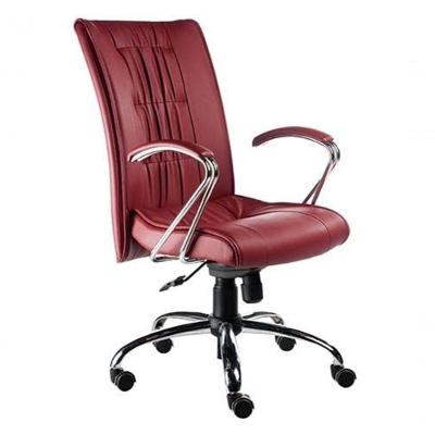 Poltrona Presidente Base Cromada Linha Vicenza Vermelho