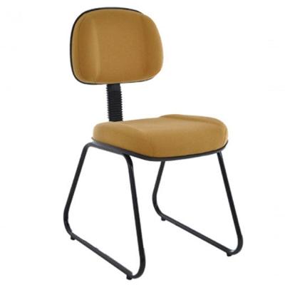 Poltrona Secretária Com Base Fixa Trapézio Classic Amarelo