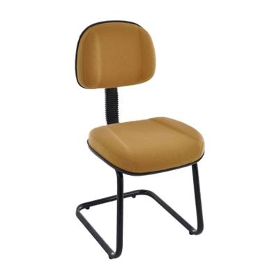 Poltrona Secretária Com Base Fixa Em S Classic Amarelo