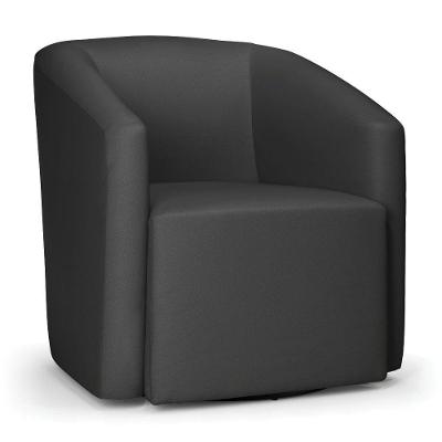 Kit 2 Poltronas Stella Max Corino Base Giratória - D'rossi Cor Preto
