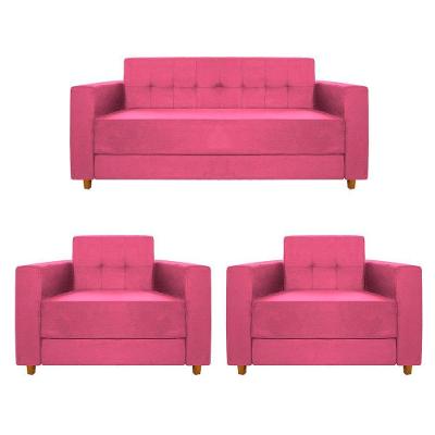 Kit Sofá 2 Lugares e 2 Poltronas Corano Pink