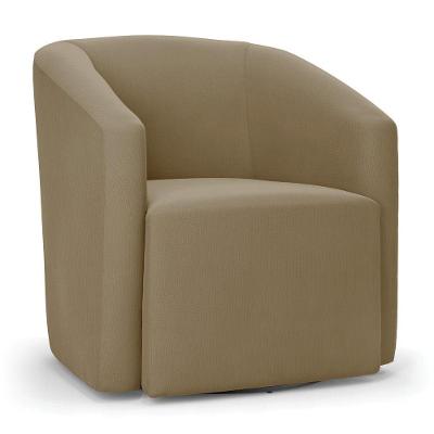 Poltrona Stella Max Suede Base Giratória - D'rossi Cor Marrom Rato