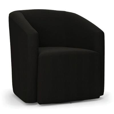 Poltrona Stella Max Suede Base Giratória - D'rossi Cor Preto