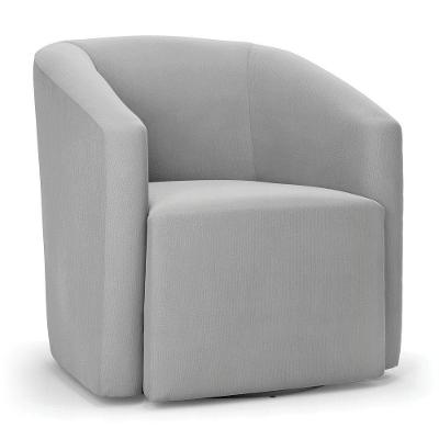 Poltrona Stella Max Suede Base Giratória - D'rossi Cor Cinza