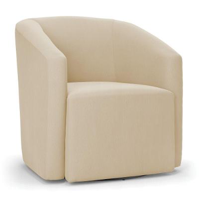 Poltrona Stella Max Suede Base Giratória - D'rossi Cor Bege