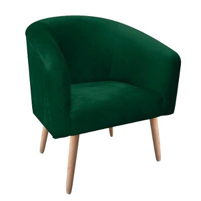 Kit 01 Poltrona e 01 Namoradeira 02 Lugares Suede Verde