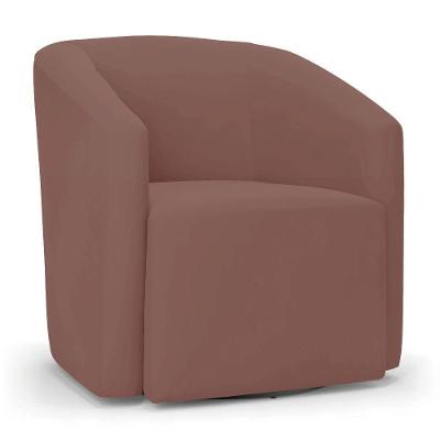 Poltrona Stella Max Veludo Base Giratória - D'rossi Cor Rose