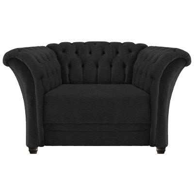 Poltrona Decorativa Chesterfield Sofia Corano Preto