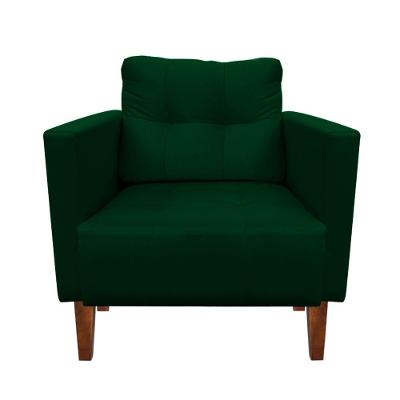 Poltrona Decorativa Lívia Suede Verde Pés Chanfrado D'rossi