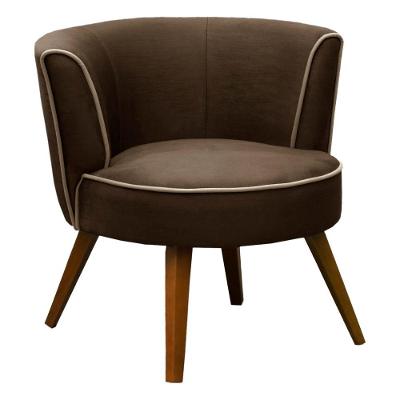 Poltrona Luna Suede Marrom Konfort