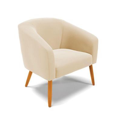 Poltrona Stella Suede Pés Palito Castanho - D'rossi Cor Bege