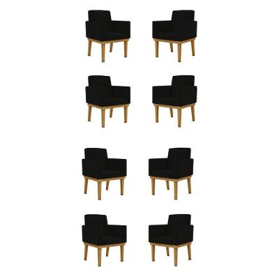Kit 08 Poltronas Decorativa Reforçada - Balaqui Decor Cor:preto