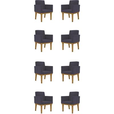 Kit 08 Poltronas Decorativa Reforçada - Balaqui Decor Cor:cinza