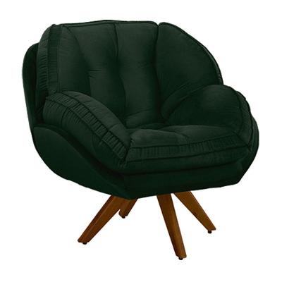 Poltrona Decorativa Giroud Veludo Verde