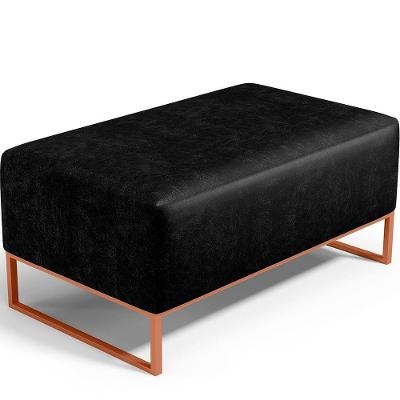 Puff Decorativo Cléo 90Cm W01 Couríssimo Preto