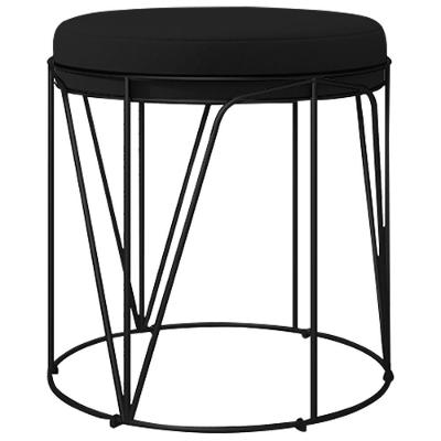 Puff Decorativo Aramado Preto Zaya L02 Corano Preto