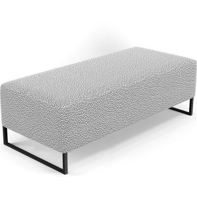 Puff Decorativo Bali W01 120X50cm Bouclê Cinza
