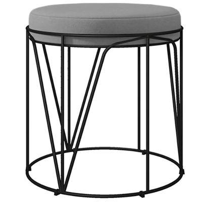 Puff Decorativo Aramado Preto Zaya L02 Corano Cinza