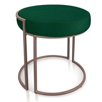 Puff Love Suede Base Cobre Verde