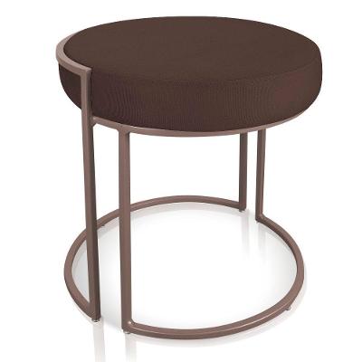 Puff Love Suede Base Cobre Marrom