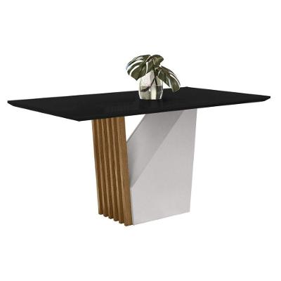 Mesa De Jantar 4 Lugares 120cm Venetti N02 Ypê/preto