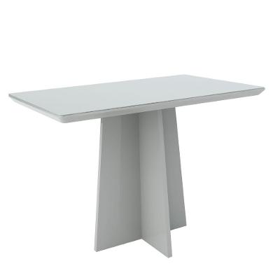 Mesa de Jantar 4 Lugares 1,20 com Tampo de Madeira e Vidro