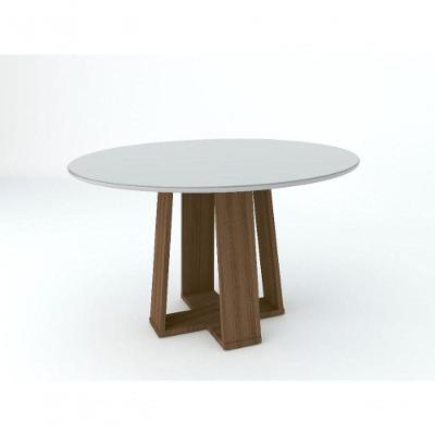 Mesa De Jantar 1350X1350 Imbuia/Off White - New Ceval