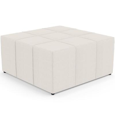 Puff Quadrado Milano 90x90cm W01 Linho Cru