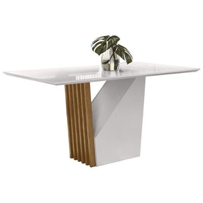 Mesa De Jantar 6 Lugares 160cm Venetti N02 Ypê/off White