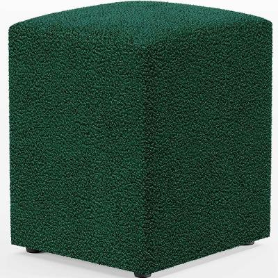 Puff Quadrado Decorativo Sala De Estar L02 Bouclê Verde