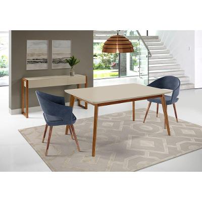 Mesa de Jantar Bruna 160cm X 90cm Laca Off White