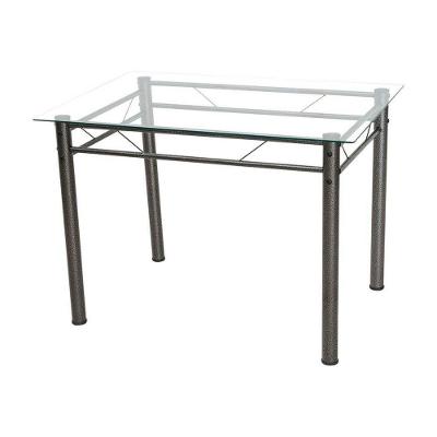 Mesa De Jantar Avulsa Retangular Palma07x73 Cm Cromo Preto