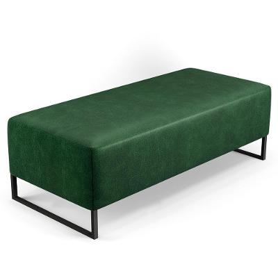 Puff Sala De Estar Base Ferro 120x50 Cm Facto Verde Musgo