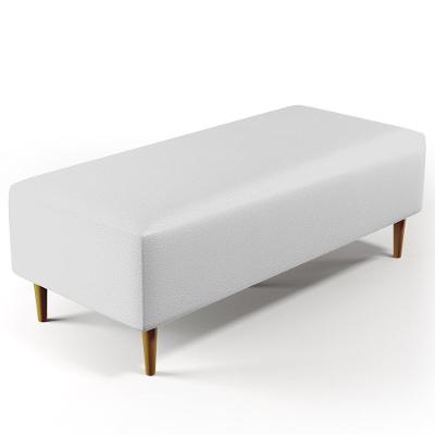 Puff Sala De Estar Bali Pés Palito 120x50 Cm Corano Branco
