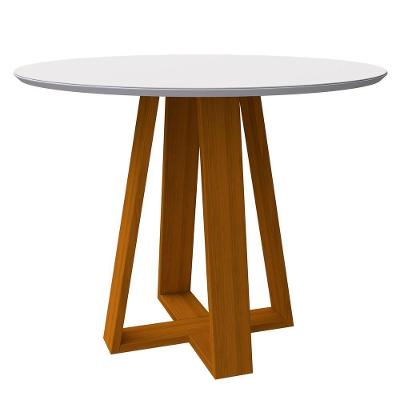 Mesa De Jantar Para 4 Lugares Tampo 1,00m Vitoria Ypê Off White New Ceval
