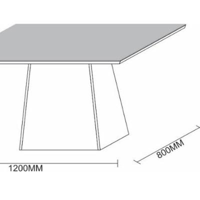 Mesa De Jantar Para 4 Lugares 1,20m Tampo De Madeira