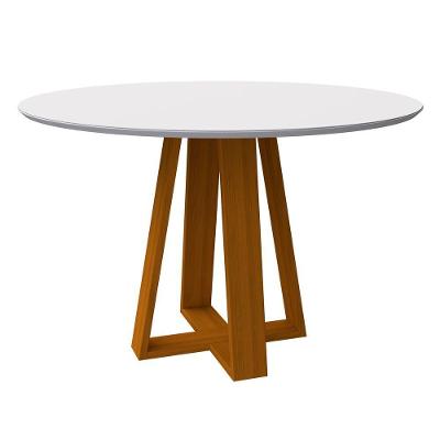 Mesa De Jantar Para 4 Lugares Tampo 1,20m Vitoria Ypê Off White New Ceval