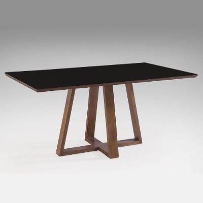 Mesa de Jantar Paris Largura 160cm Laca Preta