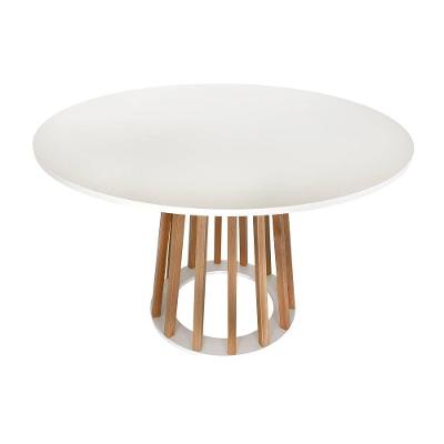 Mesa De Jantar Redonda 6 Lugares 120Cm Gabi Branca