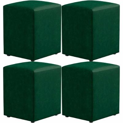 Kit 04 Puffs Quadrado L02 Facto Verde