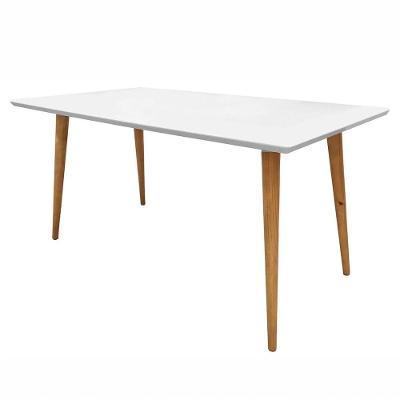 Mesa De Jantar Retangular 160cm 6 Lugares Veneza C14 Branco - Mpozenato