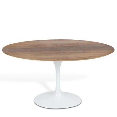 Mesa de Jantar Tulipa Oval 160x90cm Tampo Branco