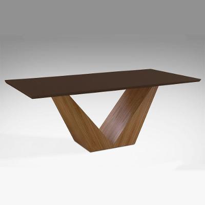 Mesa de Jantar Versus 180cm X 100cm Laca Tabaco