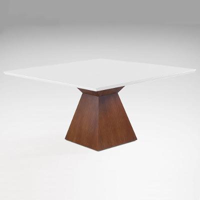 Mesa de Jantar Trapézio 140cm X 140cm Laca Branca