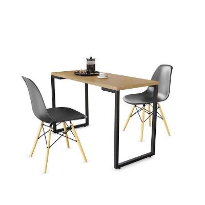 Mesa Multiuso 120 Cm Com 02 Cadeira Eiffel Preto